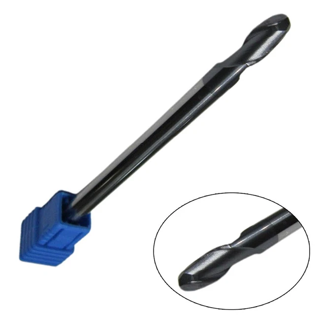 HRC50 Carbure Tungstène Balle Nose Fin Moulin Extra Tige Longue 100mm 2