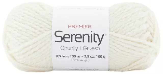 Deborah Norville Serenity Grueso Sólido Yarn-Pristine, DN700-21