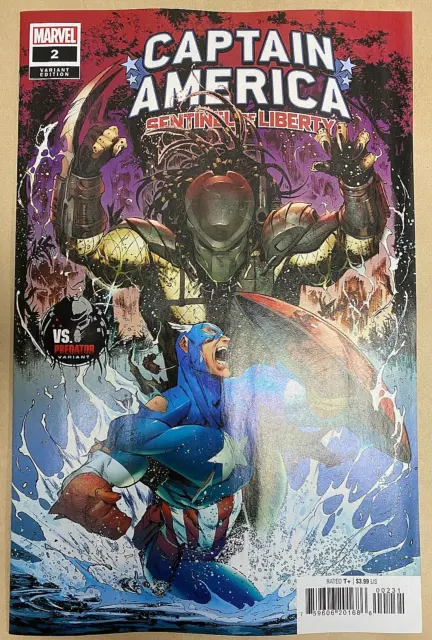 Captain America 2 sentinel of liberty VS PREDATOR variant Marvel 2022 2B NM