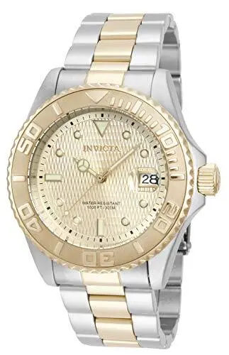 Invicta Men's 14343 Pro Diver Automatic 3 Hand Gold Dial Watch