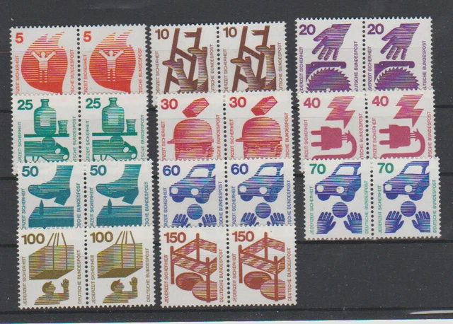 Bund-BRD 694-773 Unfallverhütung Paare xx