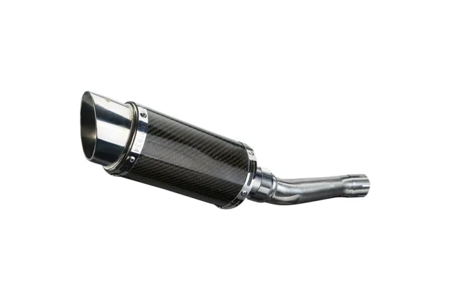 Honda CBR250R Delkevic Aftermarket Slip On 8" Carbon Round Muffler Exhaust 11-14