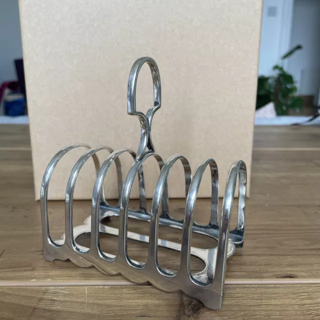 Antique James Dixon & Son Silver Plated Six Slice Toast Rack.