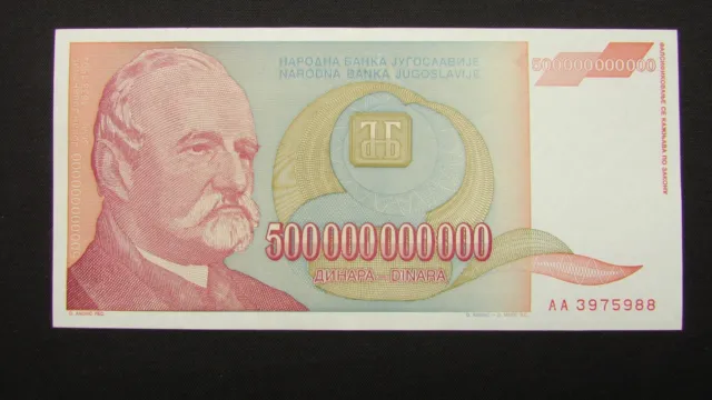 Yugoslavia banknote 500 000 000 000 (500 billion) Dinara 1993, P-137,UNC