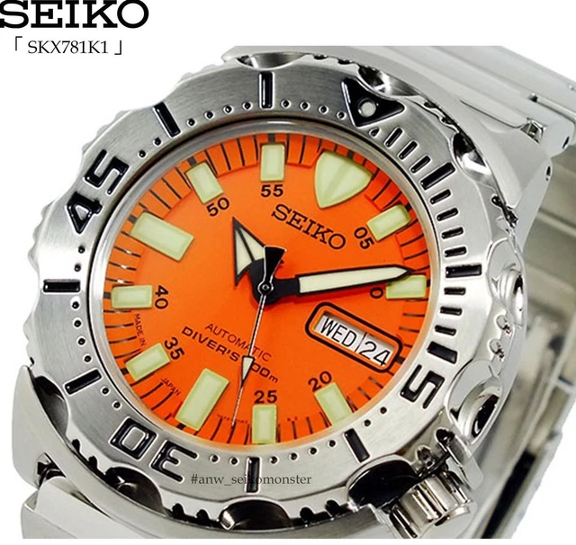 SEIKO MONSTER ORANGE SKX781K NOS Watch Diver **UK STOCK* PROSPEX