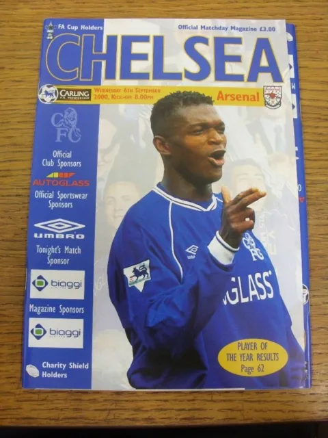 06/09/2000 Chelsea v Arsenal  . Any faults with item should be listed in (bracke