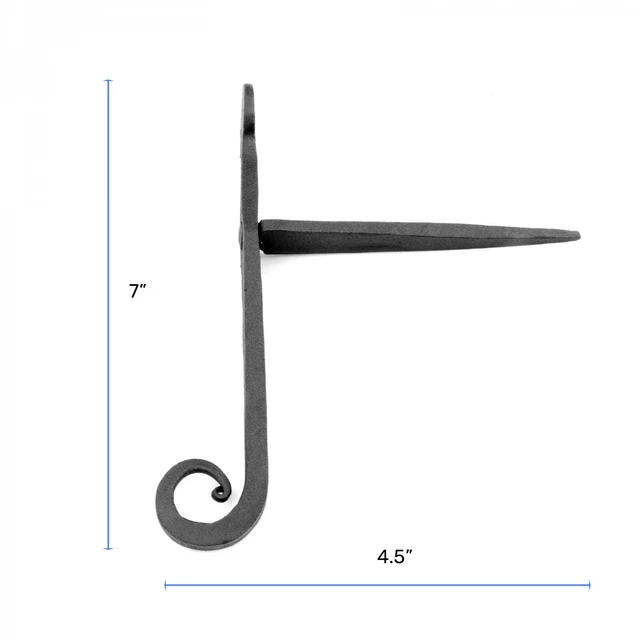 Shutter Dog Black Iron Pair Rat Tail for Masonry | Renovator's Supply 2