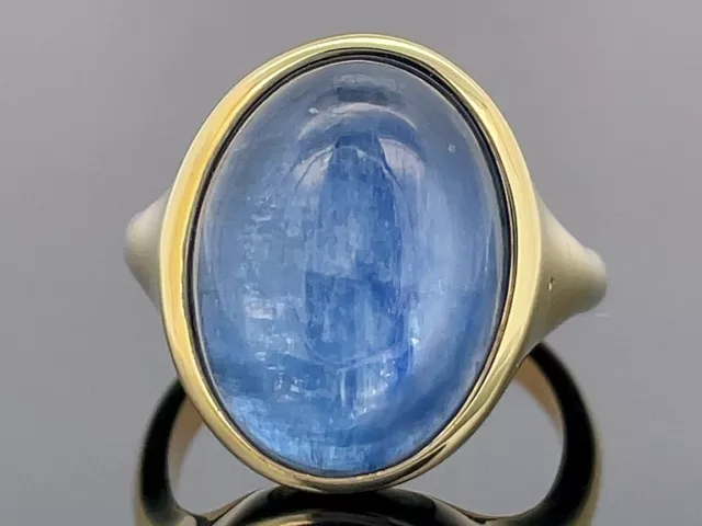 Schmuckjagd Herren Ring Gr. 16 (Ca.50) 925/-Silber Vergoldet Mit Kyanit