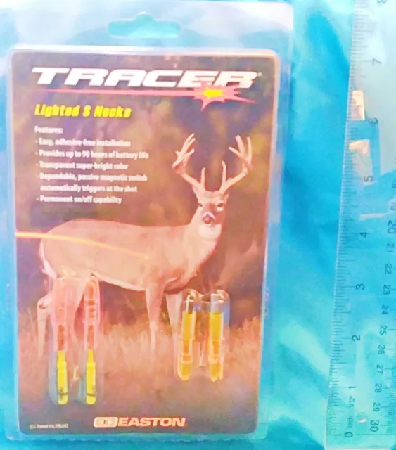 TRACER - LIGHTED S NOCKS Easton - 2 Pack Archery Bow Hunter #313510