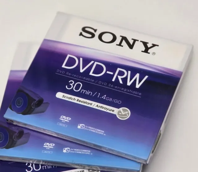 1x Sony DVD-RW 1,4GB  neu, wieder beschreibbar, z.B. für Sony DVD Camcorder