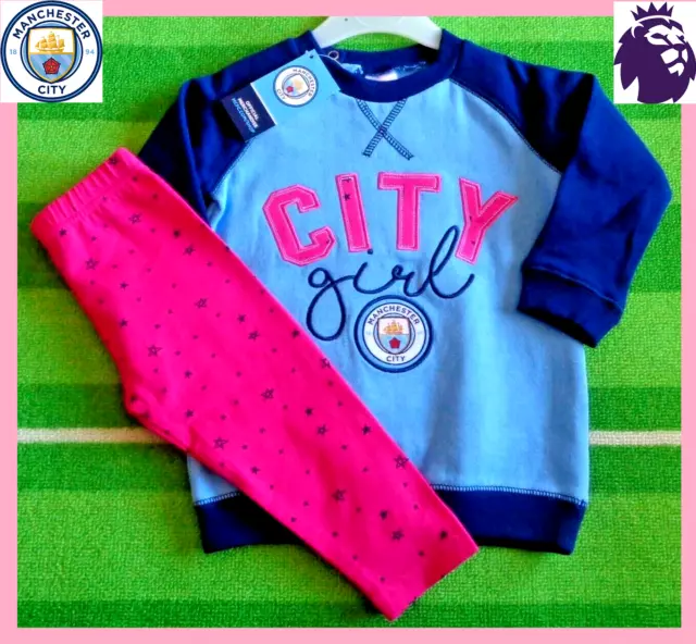 ⚽️Manchester City FC⚽️Authentic⚽️Baby Girls Outfit Set⚽️3-6 Months⚽️New⚽️03⚽️