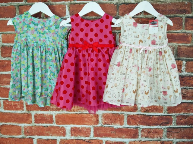 Pacchetto Bambine Età 9-12 Mesi Miss Cg Bluezoo H&M Abiti Da Festa Spotty 80Cm