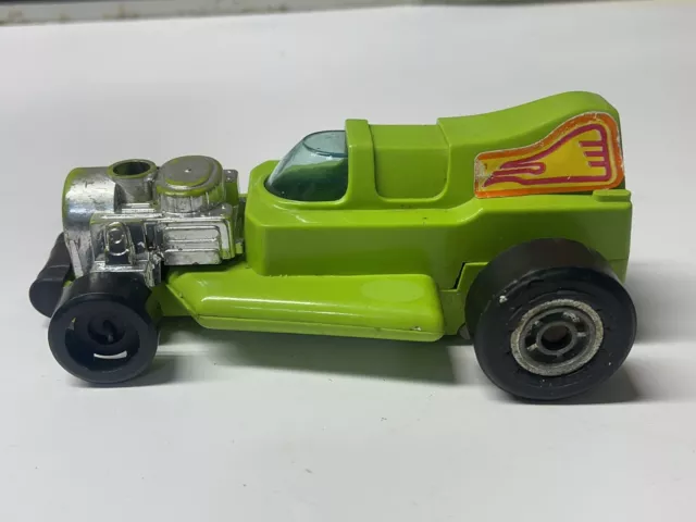 VINTAGE REMCO ROAD DEVILS INJECTOR & RACER CAR 1970s GREEN MECHANICAL WIND UP