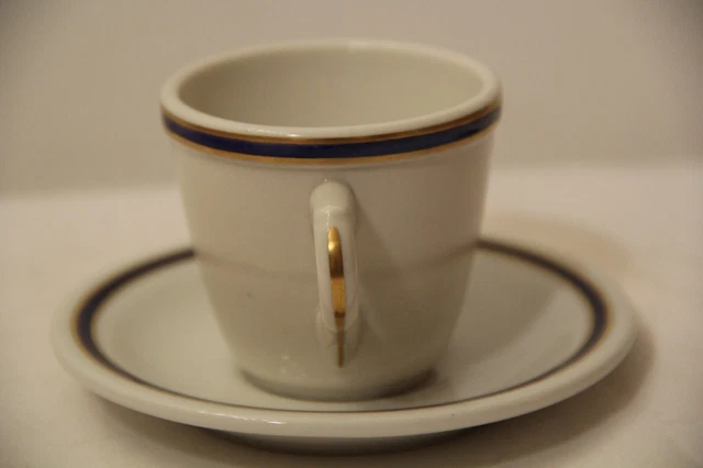 Union Pacific Rr Cobalt And Gold Demi Demitasse Cup & Saucer 2