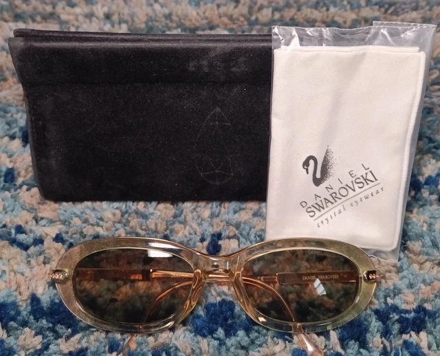 DANIEL SWAROVSKI WOMENS Blue Rectangle Sunglasses Shield 