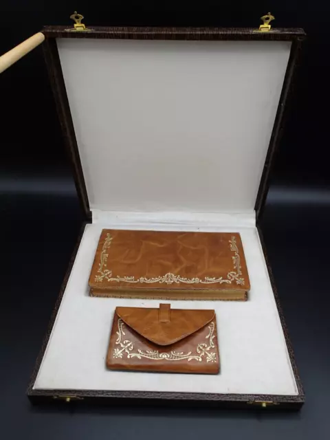 1922 BEAU COFFRET MISSEL & PORTE MONNAIE Religion Jésus Trinité prières Reliure 2