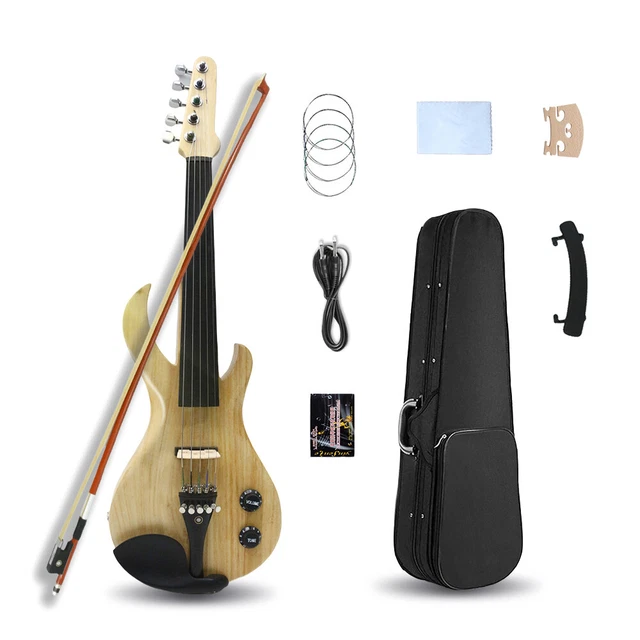 ZEFF Black Violin, Size 12 Acoustic Violin With Bow, Case,Tuner, Bridge, Violin Strings, Starter Violin With Accessory Kit, Sprucewood Wooden Stringed Musical Instruments