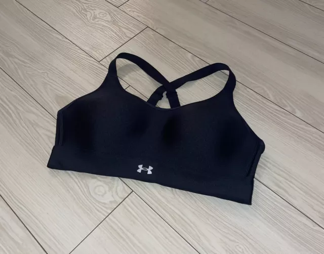 Under Armour UA Continuum Mid Sports Bra Wire Free Womens M Medium Black