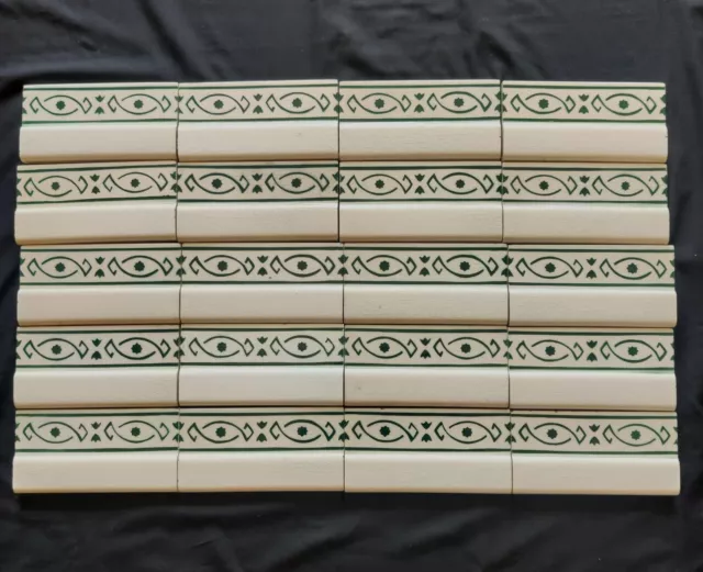 1940s Vintage Architecture Furniture Tiles 20 Pcs Majolica Art Nouveau Japan