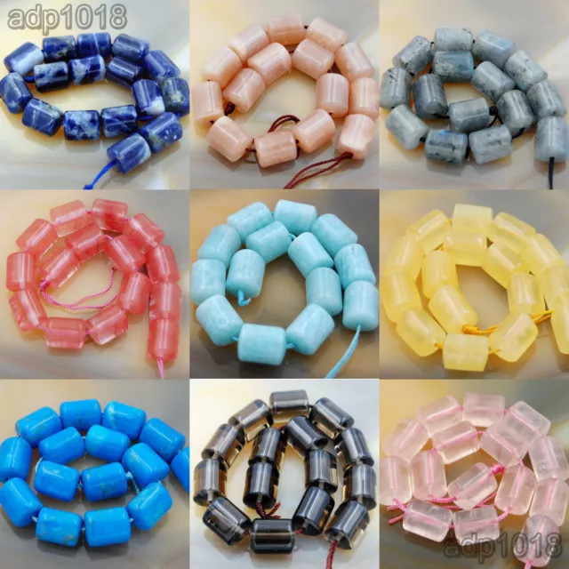 10x12mm Natural Gemstone Triangular Column Loose Beads 14pcs