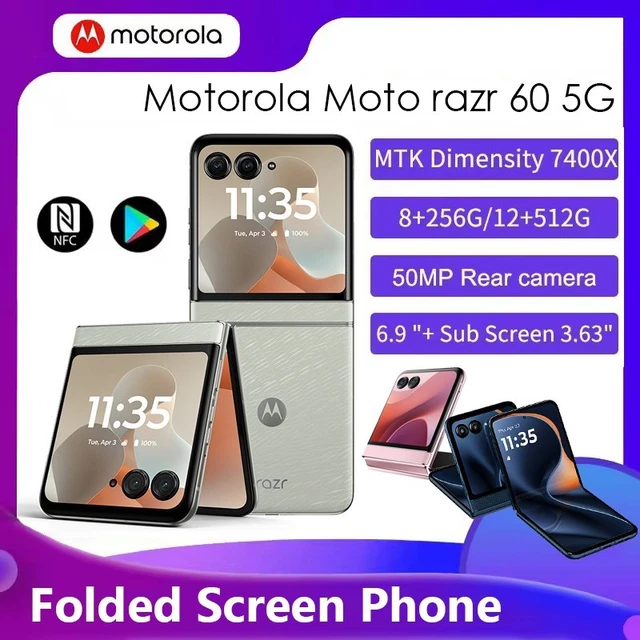 MOTOROLA MOTO RAZR 60 5G Foldable Phone Dimensity 7400X 50MP NFC OTA ...