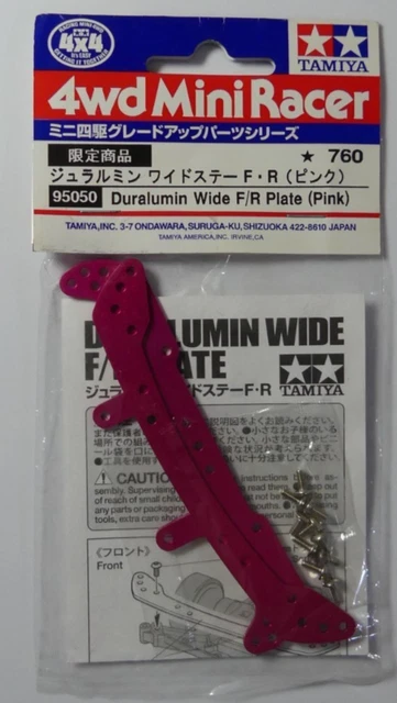 TAMIYA MINI 4WD Racer 95050 Duralumin Wide Front and Rear Plate (Pink ...
