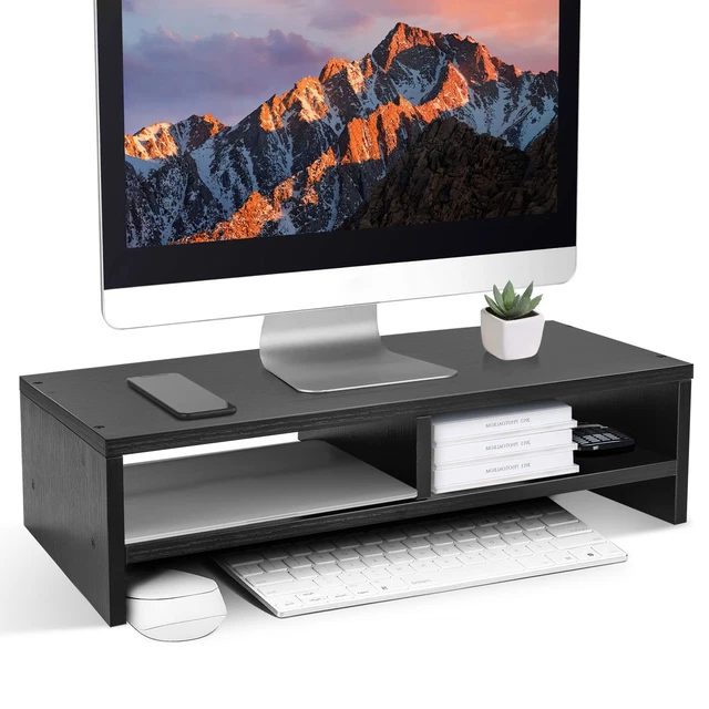 MONITOR STAND SCREEN Stand Screen Height Laptop Stand with 2 Drawer £13 ...