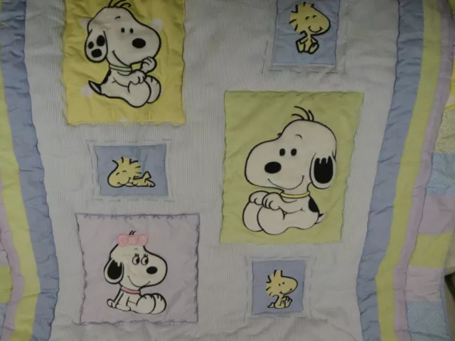 RARA Manta edredón para cuna My Little Snoopy edredón de colección gofres de cacahuete
