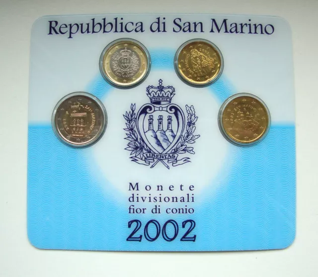 San Marino  Kursmünzsatz Minikit Coincard 2002