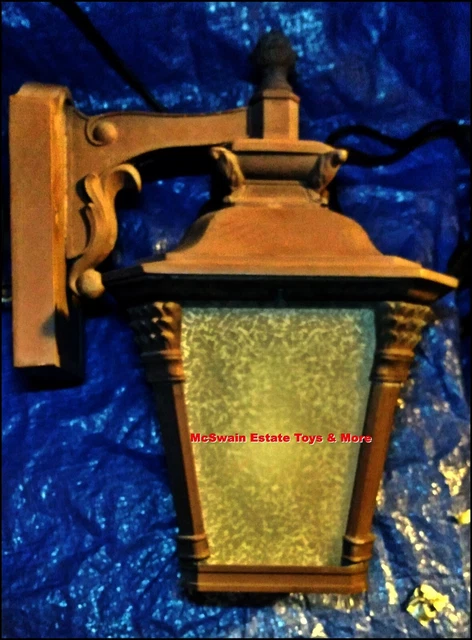 VTG Pair Metal Outdoor Light Wall Mount Frosted Glass Exterior Lamps Sconces 9