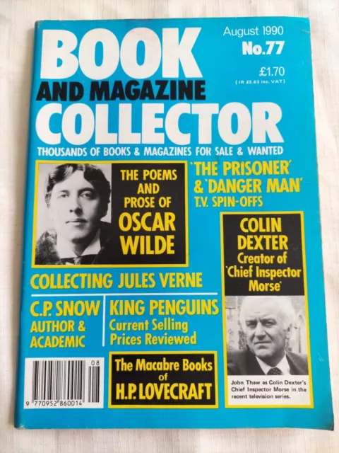 Aug 1990 Book Magazine Collector 77 Oscar Wilde, Inspector Morse, HP Lovecraft