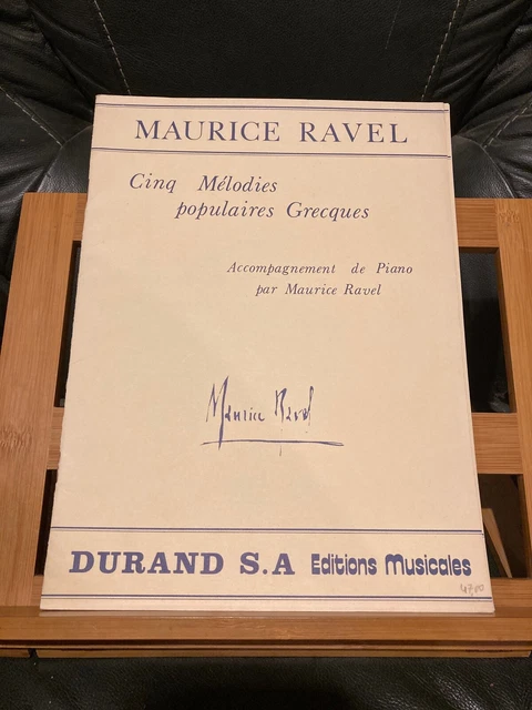 Maurice Ravel Cinq mélodies populaires grecques partition chant piano Durand
