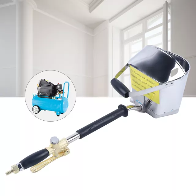 4 Jet Cement Mortar Sprayer Hopper Sprayer Gun Plaster Stucco Tool Wall Ceiling