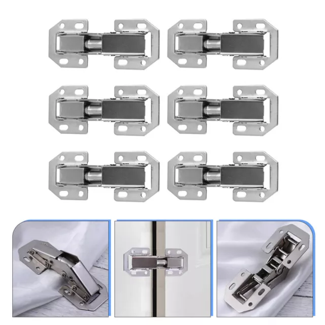 6 Pcs Hinge Metal Hinges Cupboard Kitchen Door Cabinet Frog