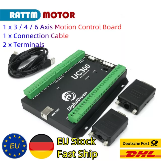 CNC Controller UC300 3/4/6 Axis CNC upgrade Mach3 USB Motion Controller Card【EU】