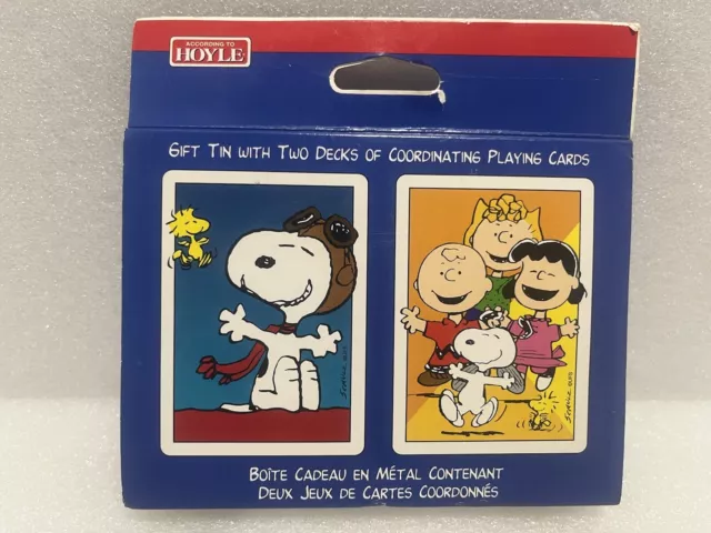 Hoyle Special Edition Peanuts Collectors Tin Playing Cards 2 Decks UNOPENED!!
