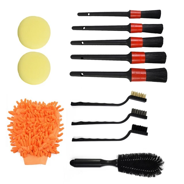 Clean Brush Set Car Detailing Brush Kit Accessories Truck Vehicle Durable