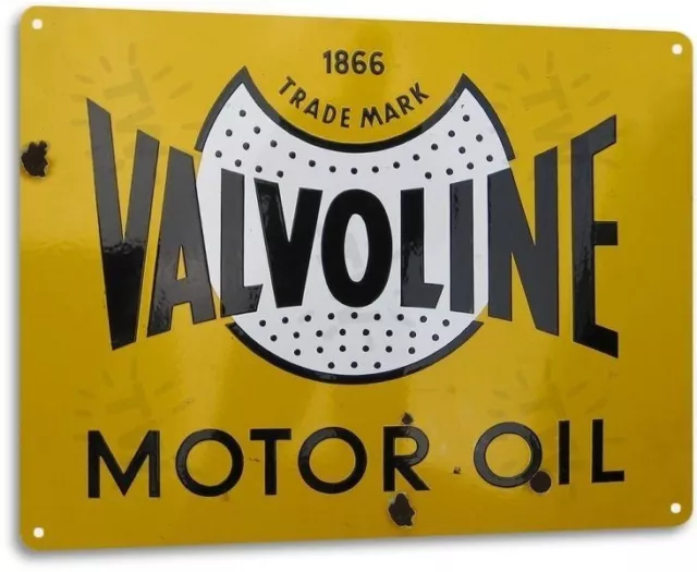 Valvoline Motor Oil Garage Shop Retro Vintage Rustic Wall Decor Metal Tin Sign