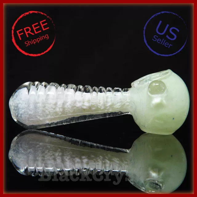 4.5 in Handmade Thick Mellow Green Pink Tobacco Smoking Bowl Glass Pipes