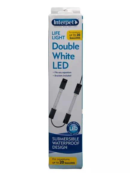 Interpet Aquarium led Light For Up to 20 gls Fully Submersible Double White LED