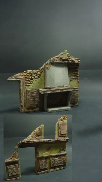 Diorama Kit 1/35 Ensemble De 2  Ruines Interieures A Peindre Et A Decorer