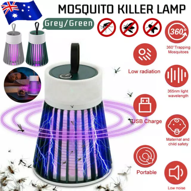AU Electric Mosquito Killer Lamp Portable LED Light Fly Bug Insect Trap Zapper