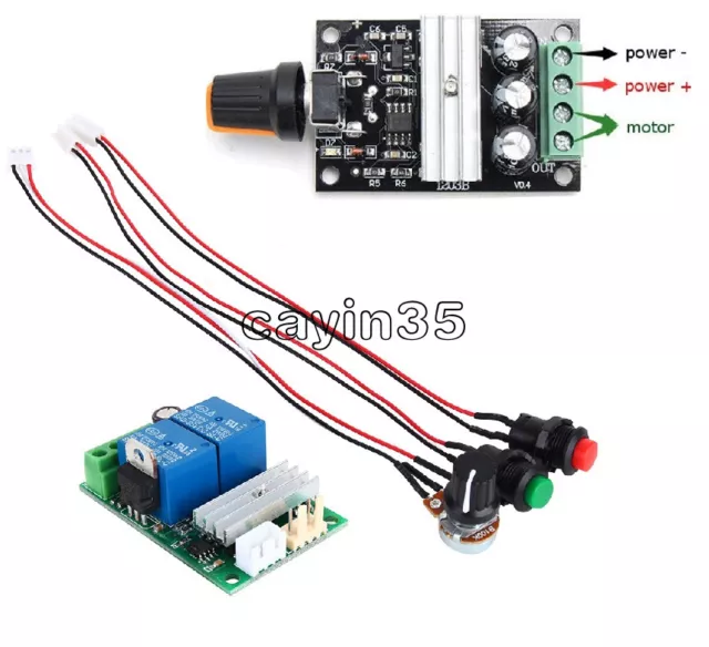 3A 6V-24V DC Motor Speed Control Controller PWM Regulator Reversible Switch UK