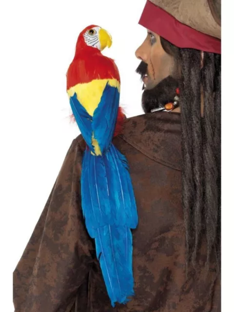 50cm Shoulder Parrot Adults Pirate Fancy Dress Costume Prop Mens Ladies Parrot