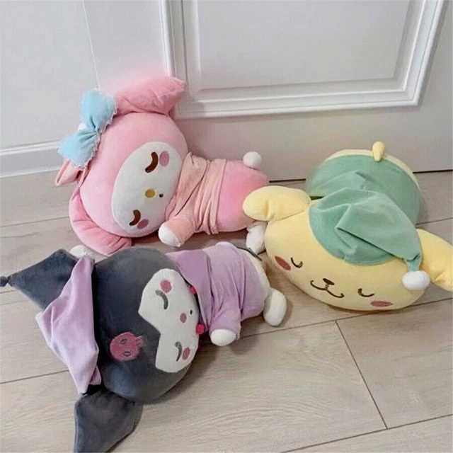 Cartoon My Melody Kuromi Cinnamoroll Pom Pom Purin Plush Toys Doll Throw Pillow