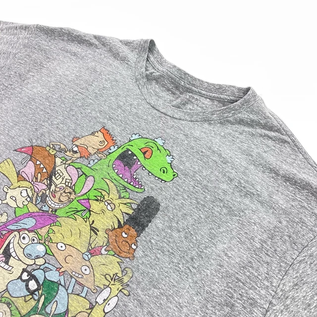 T-shirt Vintage Nickelodeon 1997 Rugrats (Cynthia, Angelica) - Taille L En Coton Blanc - Occasion Très Bon état - Années 90 Collector