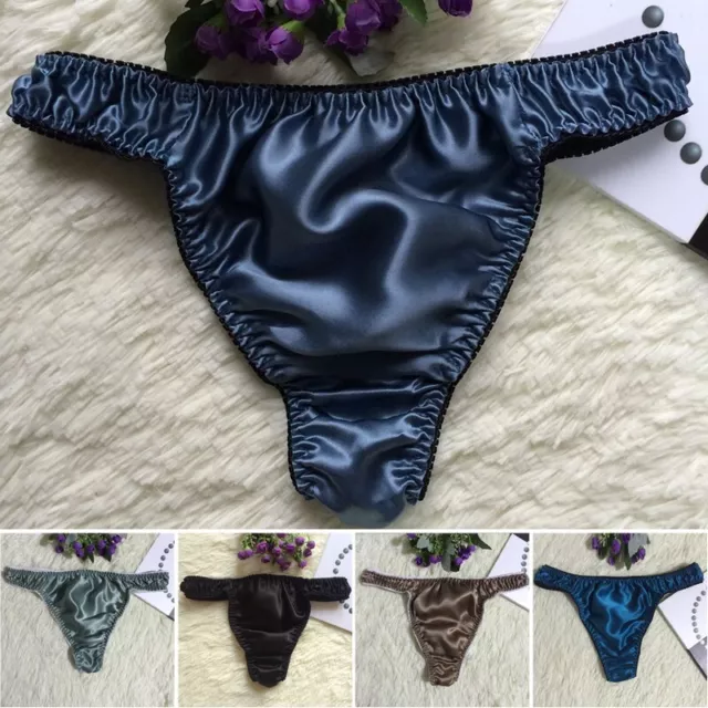 Sexy Herren Latex Gummi Slips Unterwäsche Bikinis Tanga Badeshorts Höschen Tangas