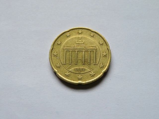 RARE PIÈCE DE 20 centimes d'euro - ALLEMAGNE - 2002 Mint D (MUNICH