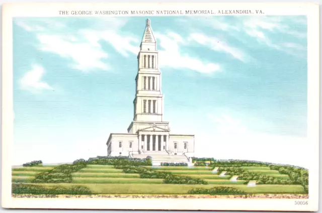George Washington Masonic National Memorial Alexandria Virginia Vintage Postcard
