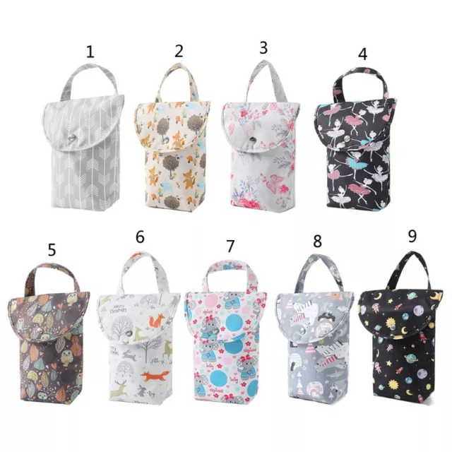 Wet Diaper Storage Bag Pocket Cute pattern Stroller Carry Pack Travel Outdoor